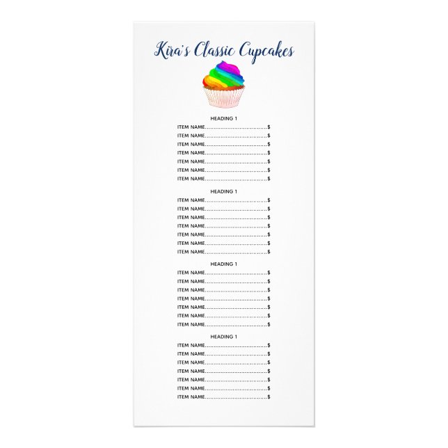 Panfleto Chef de pastelaria de Cupcakes de trigo (Frente)