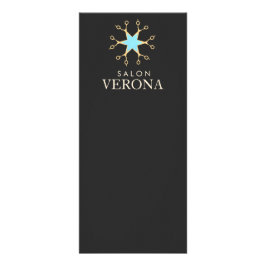 Panfleto Chic e Elegante Tesoura Logotipo Salão de Cabelo