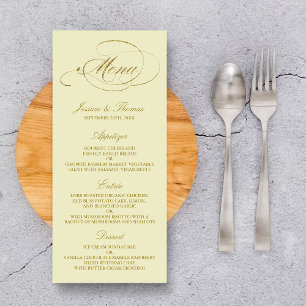 Panfleto Chic Faux Gold Foil Weding Modelo - Marfim