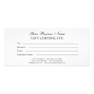 Panfleto Classic Generic Plain Gift Certificate