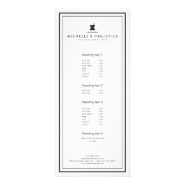 Panfleto Clássico Apoteário Holístico Medicina Branco