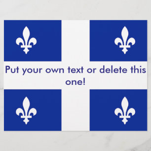 Panfleto com a Bandeira de Quebec, Canadá