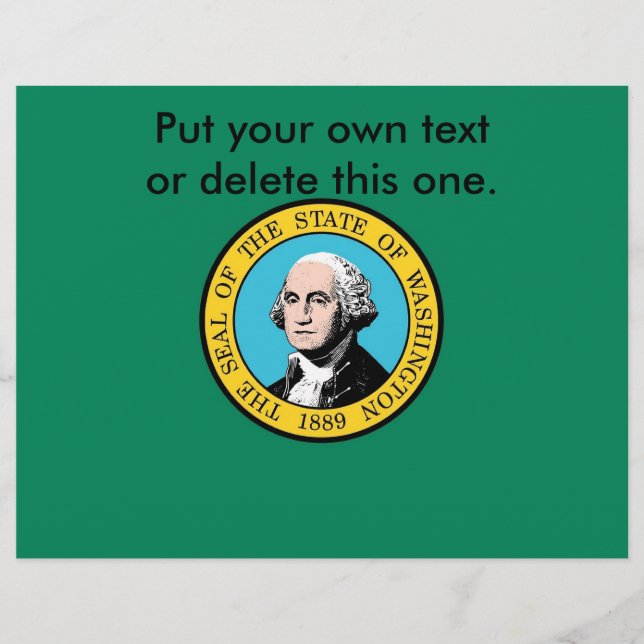 Panfleto com a bandeira de Washington, EUA (Frente)
