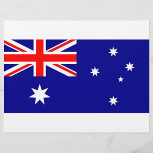 Panfleto com Bandeira da Austrália