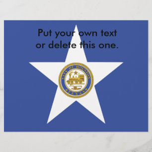 Panfleto com Bandeira da Cidade de Houston, EUA