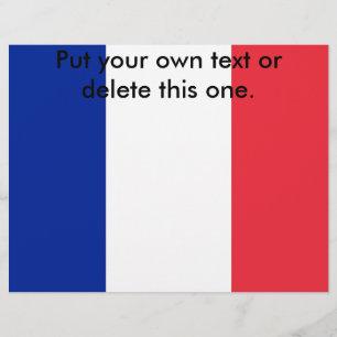 Panfleto com Bandeira da França