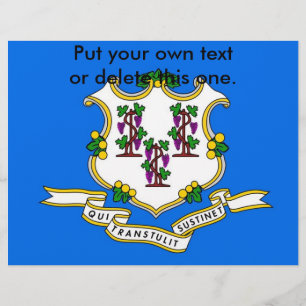 Panfleto com Bandeira de Connecticut, EUA