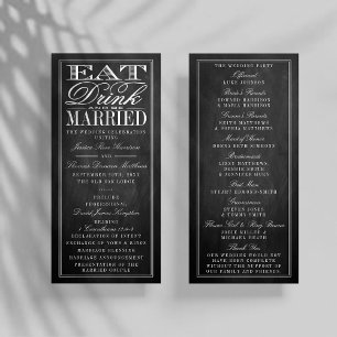 Panfleto Coma, Beba e seja casado com o Chalkboard Weding P