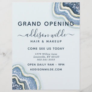 Panfleto Comercial de Geodo de Ágata com Brilho Az