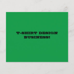 Panfleto comercial do Design de camiseta verde