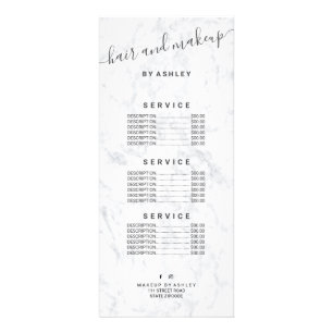 Panfleto composição de mármore branca na moda do cabelo 