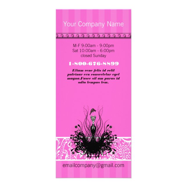 Panfleto Convites, folhetos e adesivos à moda (Frente)