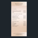 Panfleto Cor mínima de pele bege moderna<br><div class="desc">Negócios modernos, minimalistas, beige. Projetado para designers, estilistas, salões, cabelos e artistas de maquiagem, unhas e lash, centro de bem-estar e edite o cartão digitando seus dados. Você pode selecionar a fonte, a cor e a posição individualmente por "mais personalização".</div>