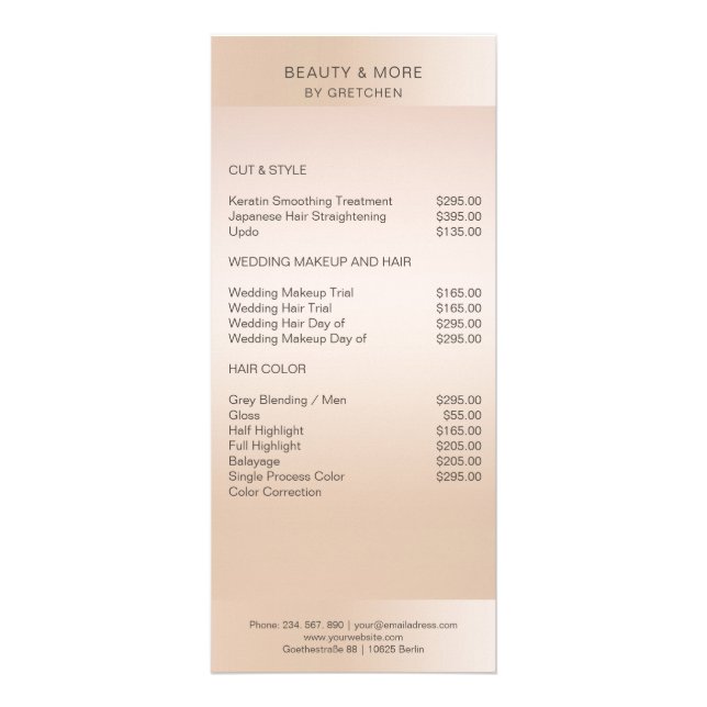 Panfleto Cor mínima de pele bege moderna (Frente)