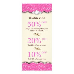 Panfleto Coupons Jewelry Leopard Pink Cream