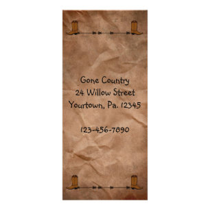 Panfleto Cowboy Boots Rack Card