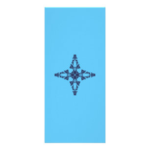 Panfleto Cruz Cristã em Arte Azul Celestial