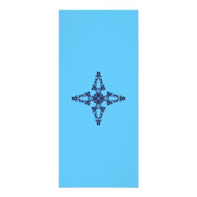 Panfleto Cruz Cristã em Arte Azul Celestial (Frente)