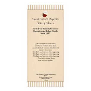 Panfleto Cupcake com as listras macias do Mocha