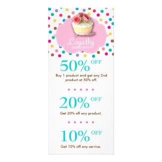 Panfleto Cupcake de padaria em branco Bolinhas 2