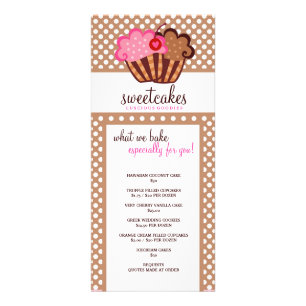 Panfleto Cupcake doce Rackcard de 311 bolos