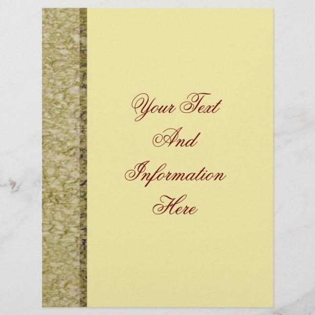 Panfleto da Areia de Khaki (Frente)