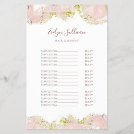 Panfleto da lista de preços do design de borbulham