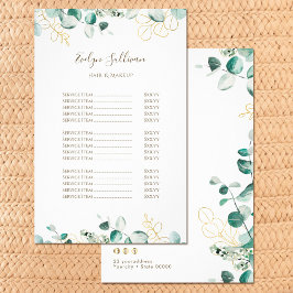 Panfleto da lista de preços do Eucalyptus