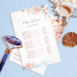 Panfleto da lista de preços tropical e azul