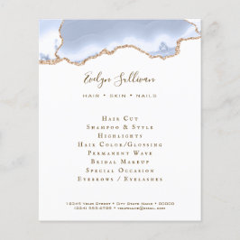 panfleto de agata azul pastel