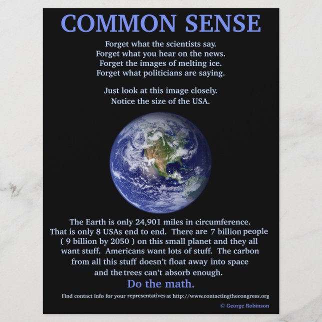 Panfleto de aquecimento global de 8,5" x 11" (Frente)