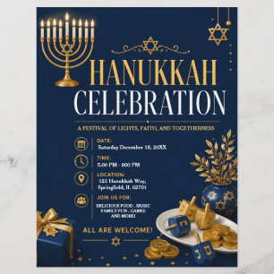 Panfleto de Celebração do Hanukkah