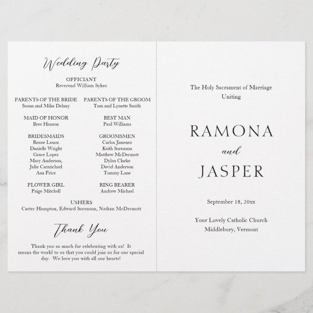 Panfleto de Fornecedor de Casamento Limpo (Genéric (Frente)