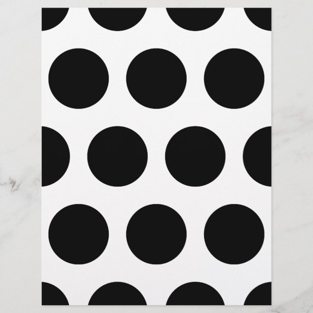 Panfleto de Grandes Pontos Polka Pretos (Frente)