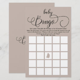 Panfleto de Jogo de Bingo de Bebê com Caligrafia M