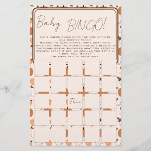 Panfleto de Jogo de Bingo de Bebê de Abóbora Fofa 