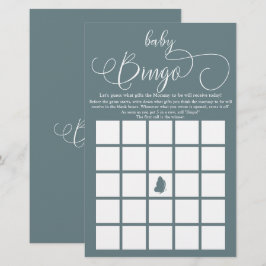 Panfleto de Jogo de Bingo de Caligrafia Minimalist
