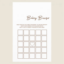 Panfleto de Jogo de Bingo de Presente de Bebê Mini