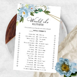 Panfleto de Jogo Dusty Blue Floral Would She Rathe