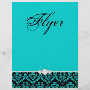 Panfleto de joias para salão de cabelo damasco pre