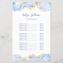 Panfleto de lista de preços de design de borbulham