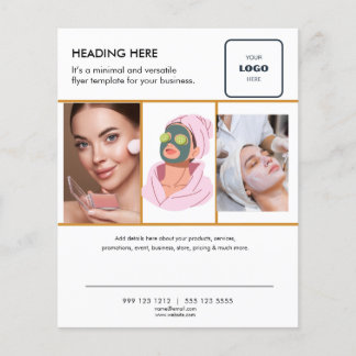 Panfleto de Marketing de Negócios de Foto com Logo