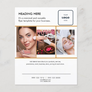 Panfleto de Marketing de Negócios de Foto com Logo