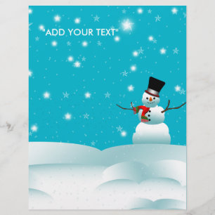 Panfleto de Natal de Boneco de Neve Feliz de Inver