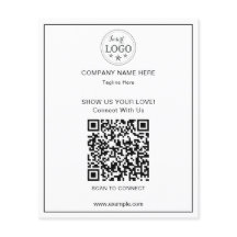 Panfleto de Negócios de Código QR Limpo e Simples 