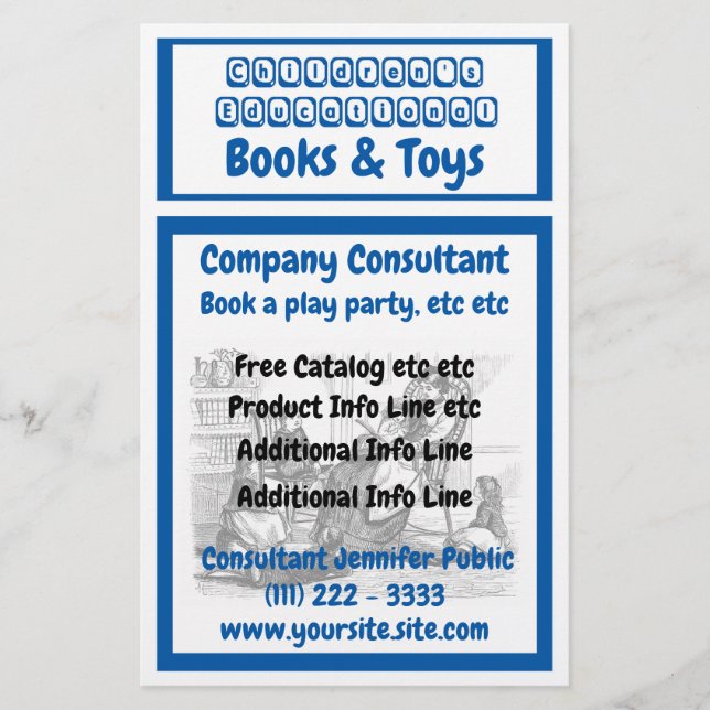 Panfleto de Negócios de Produtos Infantis (Frente)