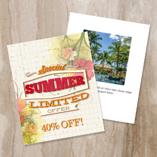 Panfleto de Oferta Especial de Verão Limitada Pers