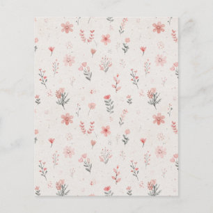 Panfleto de Padrão Floral Suave