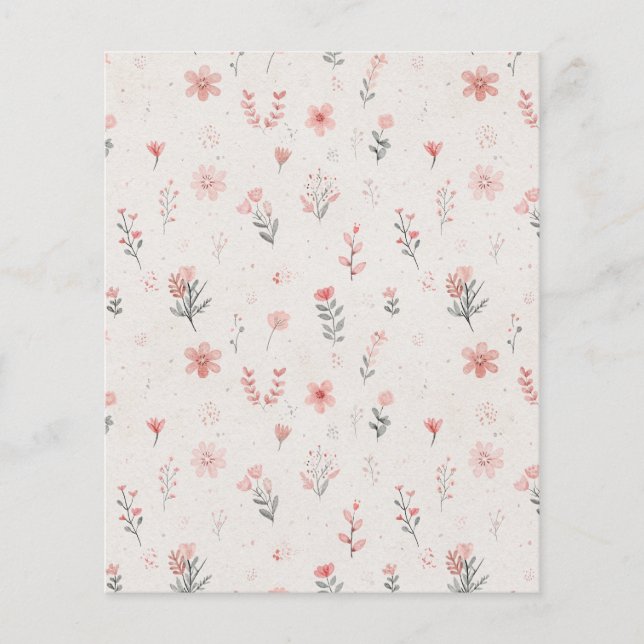 Panfleto de Padrão Floral Suave (Frente)