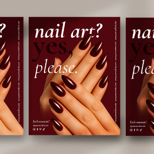 Panfleto de Salão de Beleza de Unhas Modernas